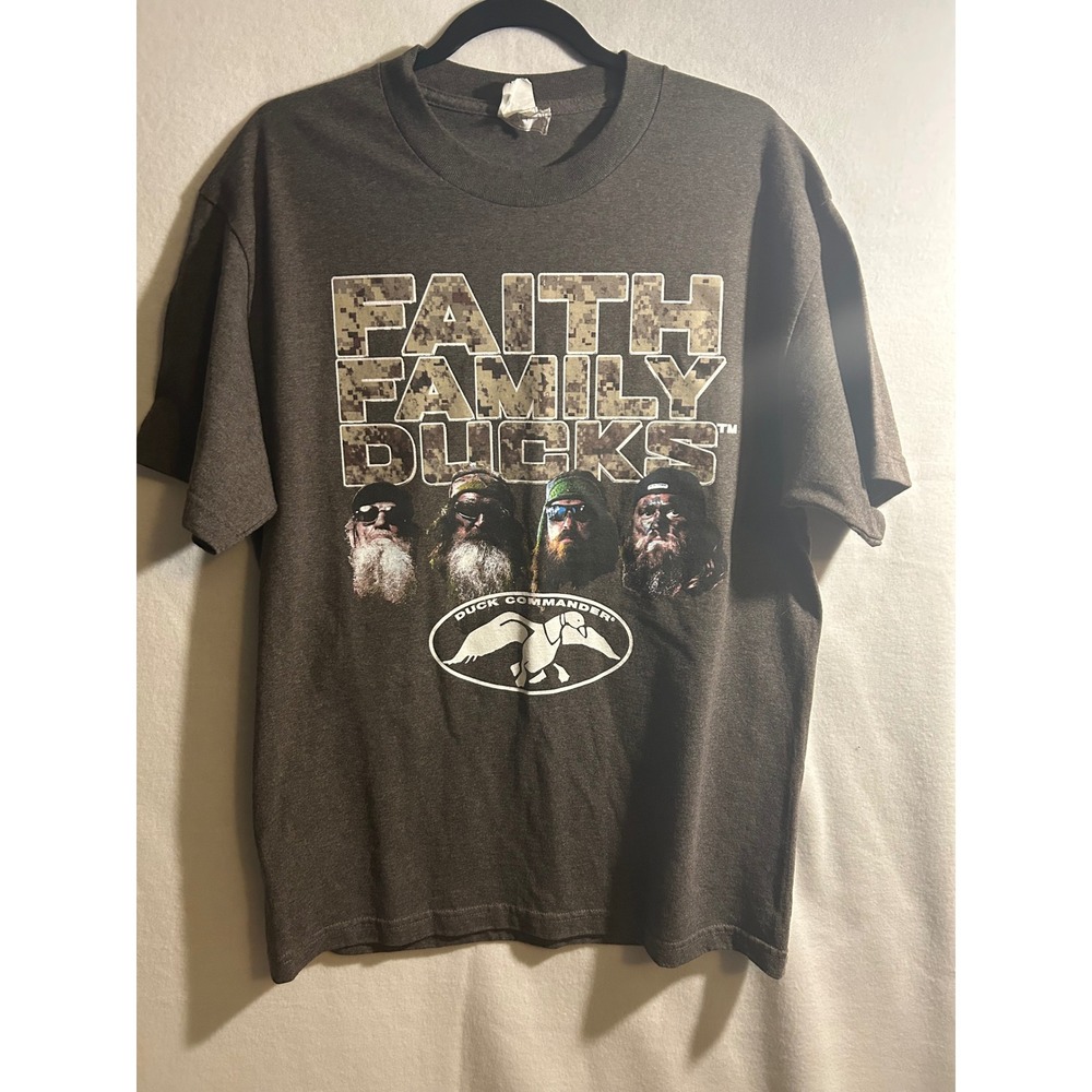 Duck Commander‎ Faith Family Ducks Mens Large Graphic T-Shirt Brown Alstyle Tee